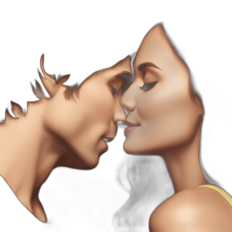 Ian Somerhalder kissing Nina Dobrev emoji