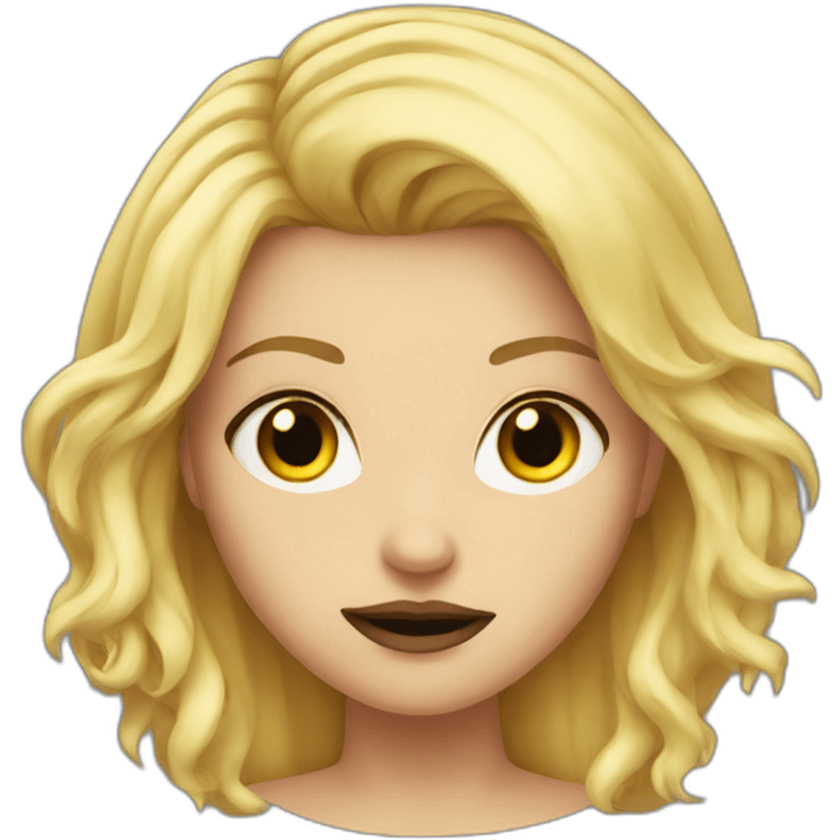 Evil girl with blonde hair emoji