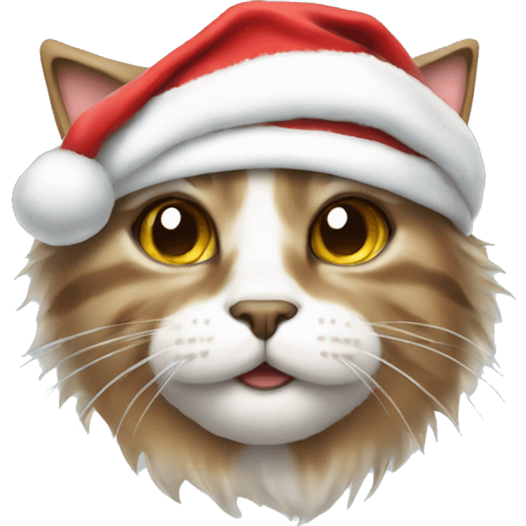 Cat with Santa hat emoji