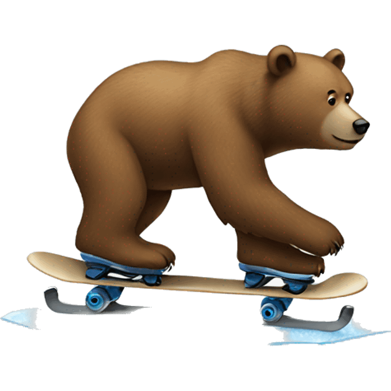 a bear skating on ice emoji