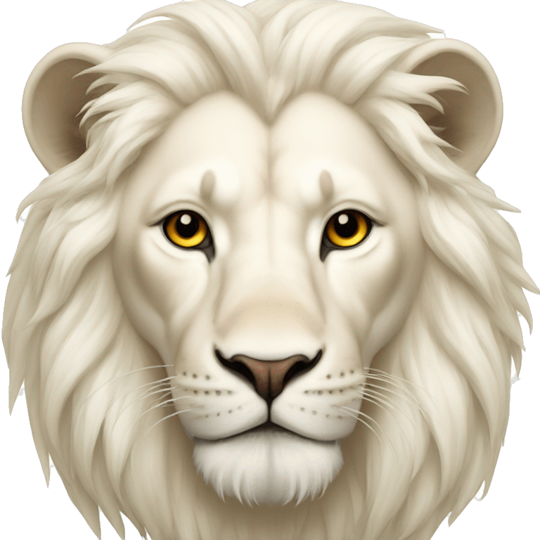 Albino lion emoji