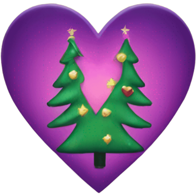 Heart that looks like a Christmas tree emoji