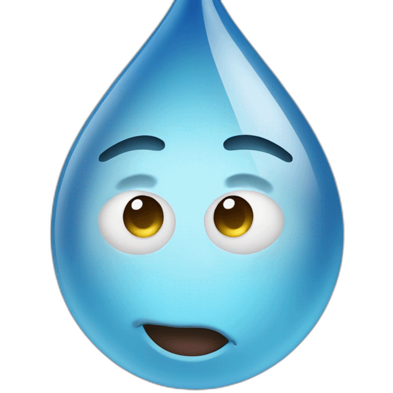 water drop face emoji