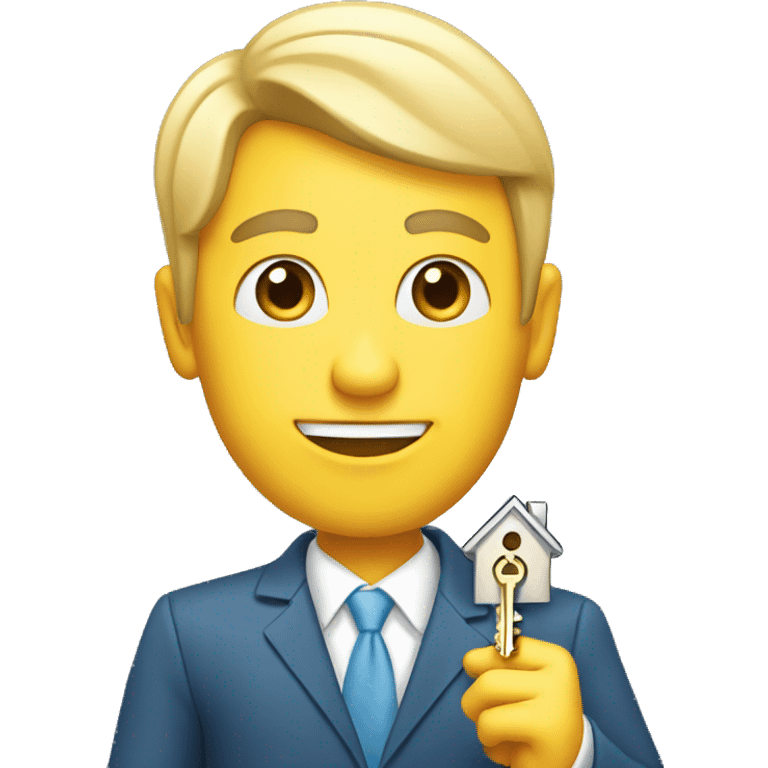 Real Estate Agent Holding Key emoji