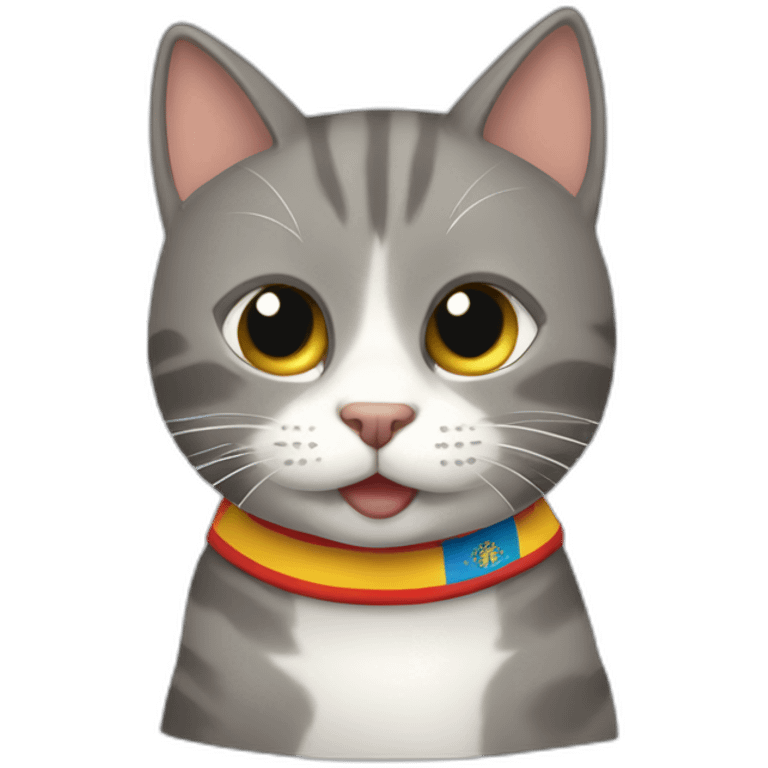 Un gato diciendo "ARRIBA ESPAÑA" emoji