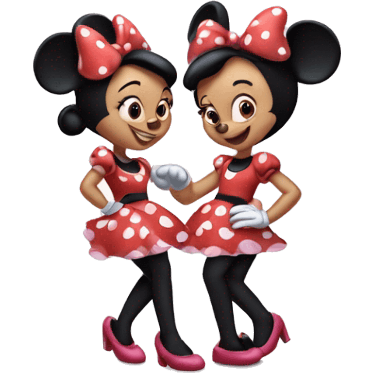 Two Minnie Mouse love  emoji