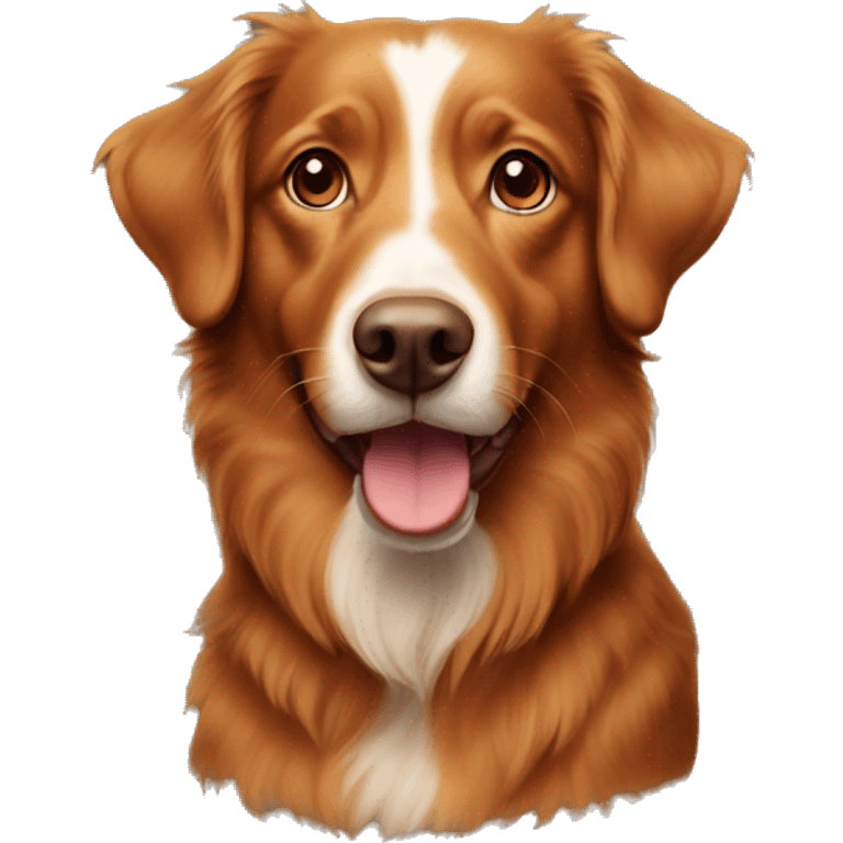 Toller dog  brown  emoji