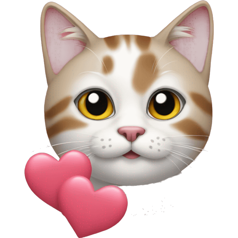 Cat with hearts emoji