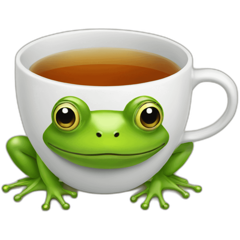 frog cup tea emoji