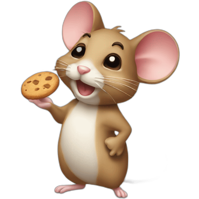 mouse frying cookie emoji