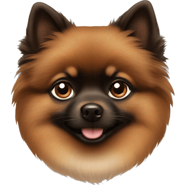 A black and brown Pomeranian spitz dog  emoji