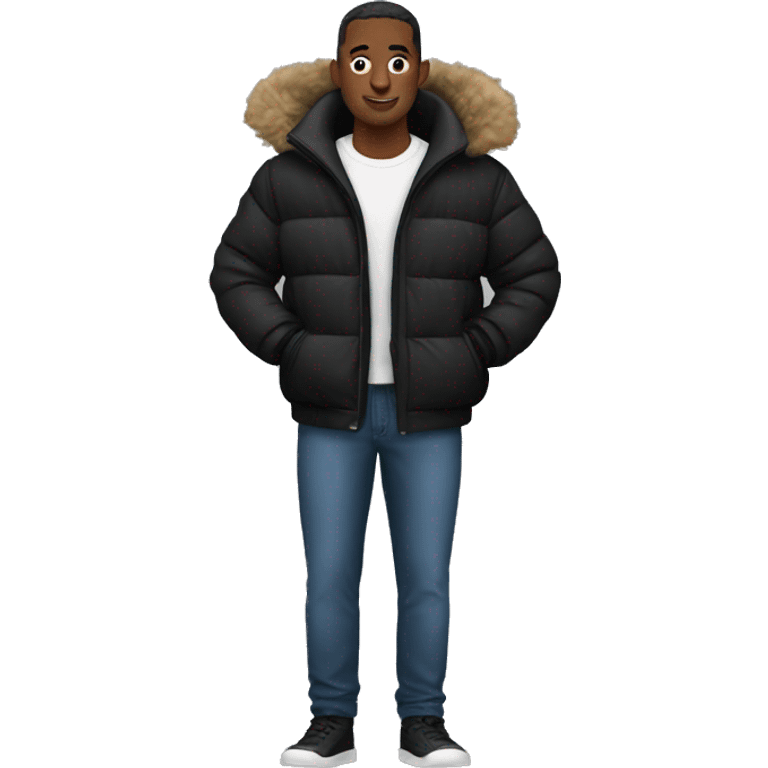 black puffer jacket  emoji