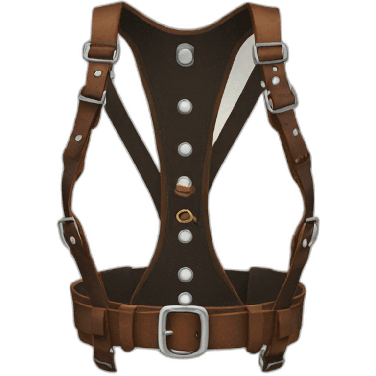 man leather harness emoji