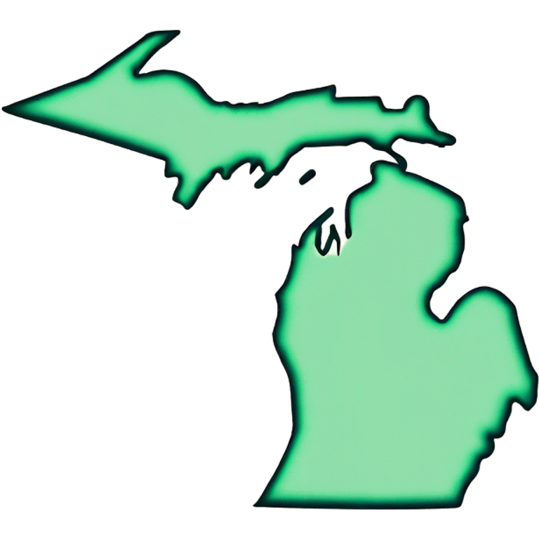 generate a drawing of the outline of the state of michigan  emoji