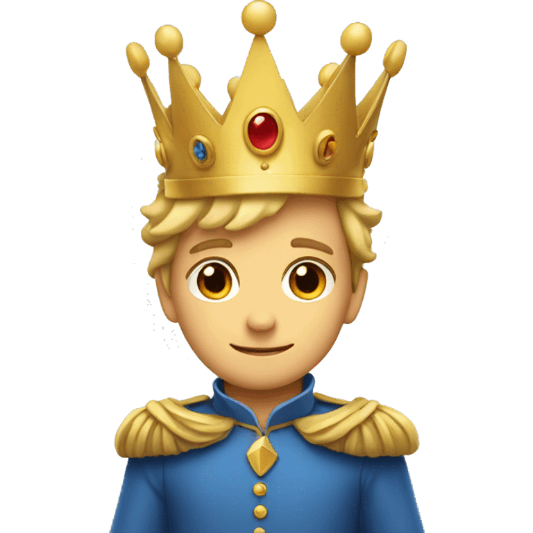 A little prince in a crown on his head emoji