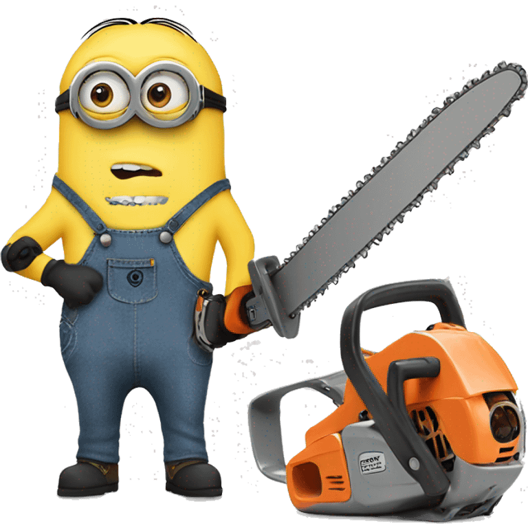 minion with a chainsaw emoji