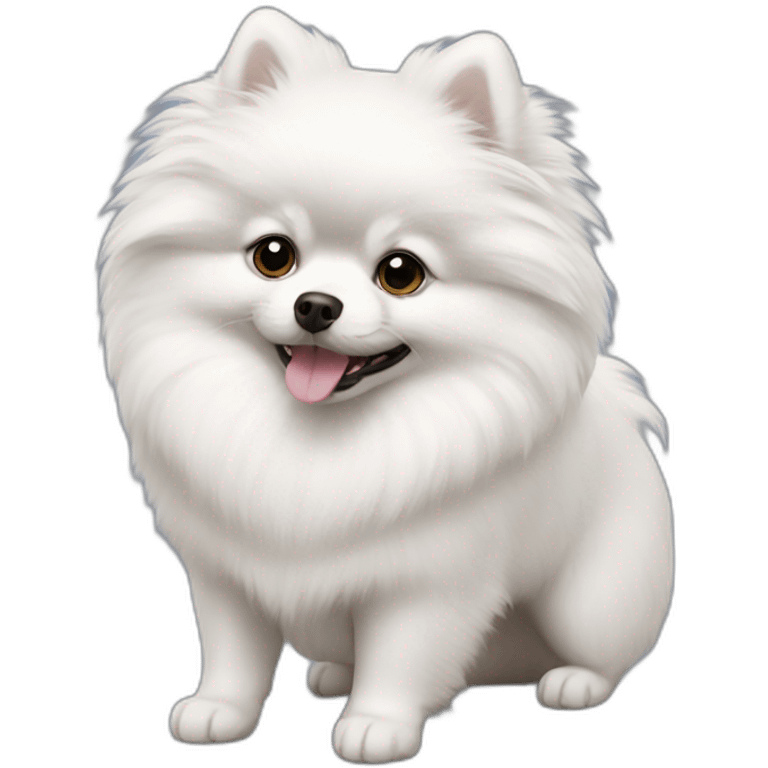 White pomeranian emoji