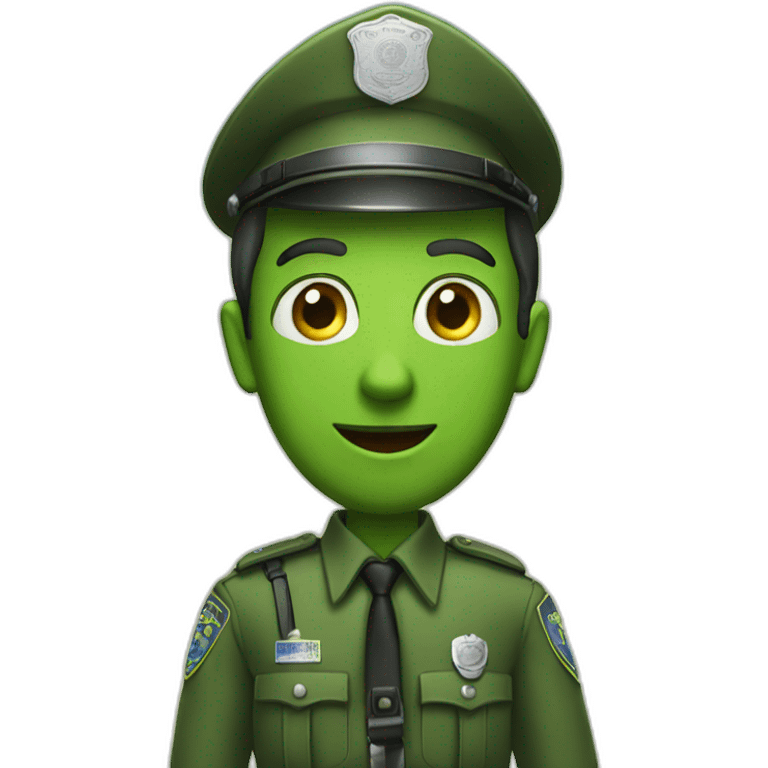 green olive policeman emoji