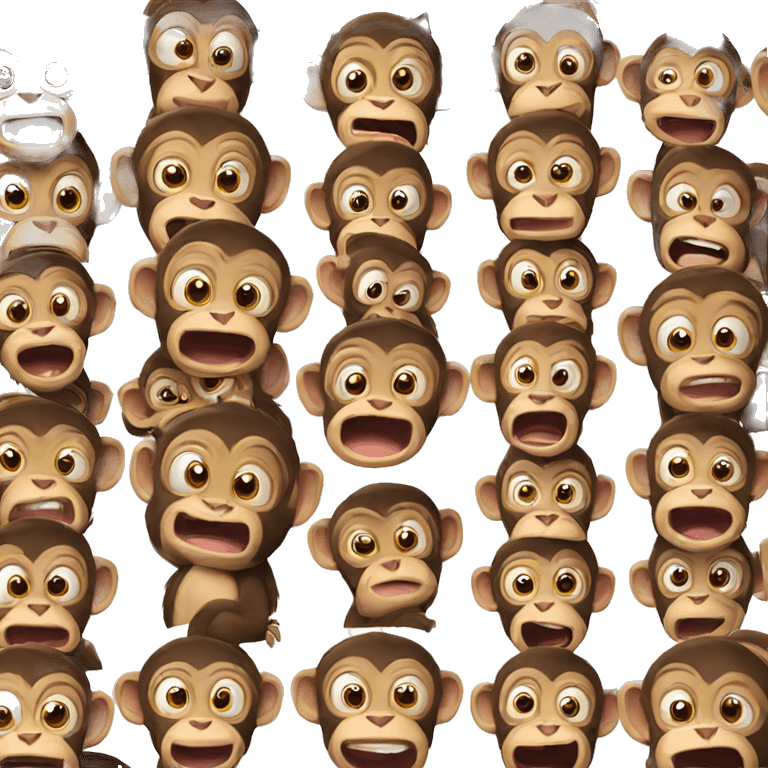 Very crazy monkeys  emoji