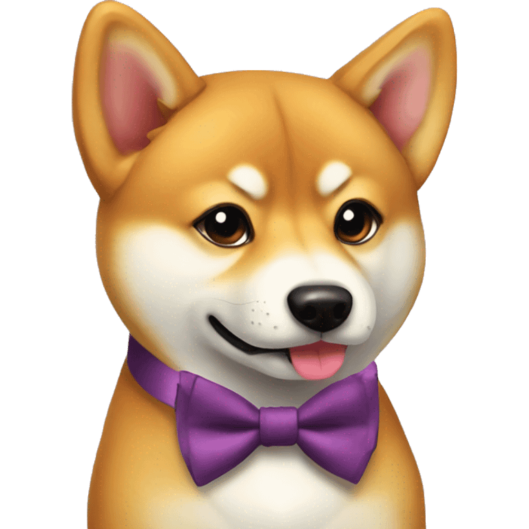 shiba inu with bowtie emoji