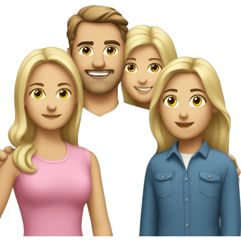 caucasian family of 4 emoji