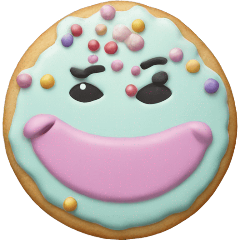 pastel Christmas cookie emoji