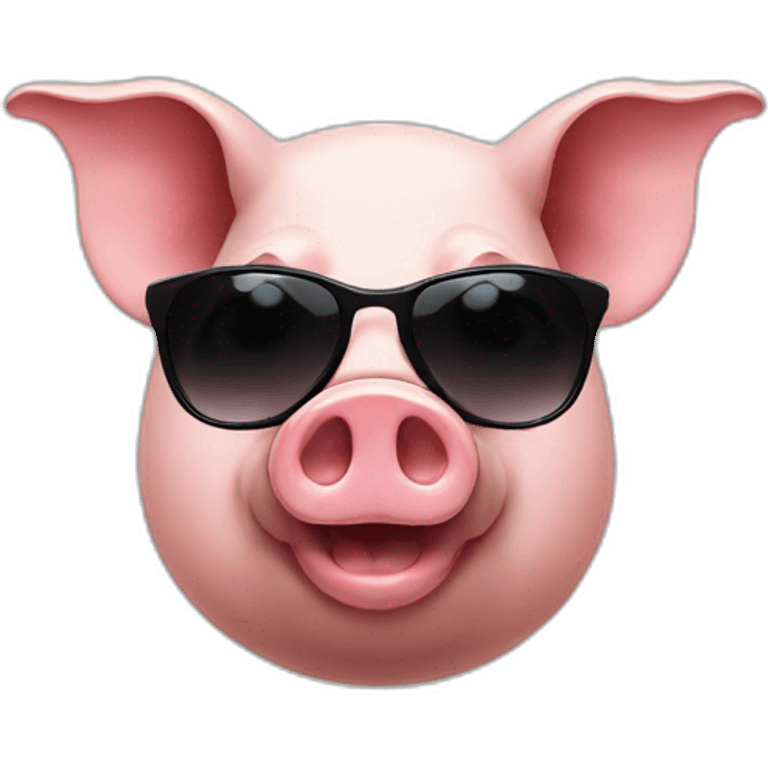 Pig with sunglasses emoji