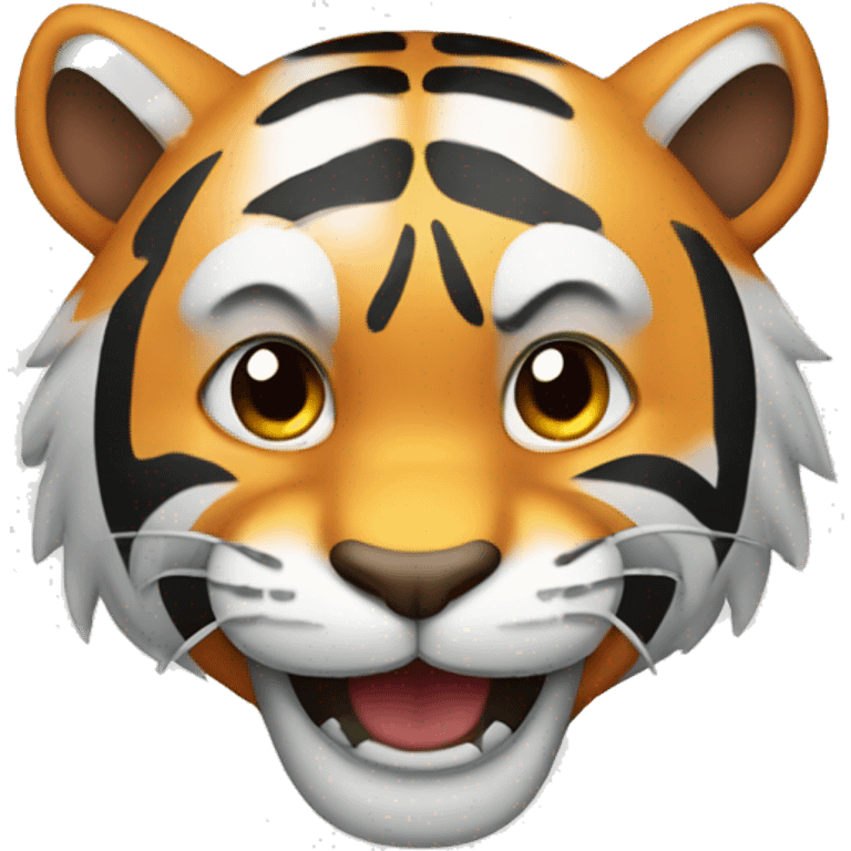 Tiger winking emoji