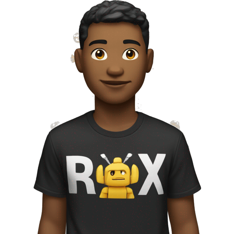 17 year old boy with roblox t-shirt emoji