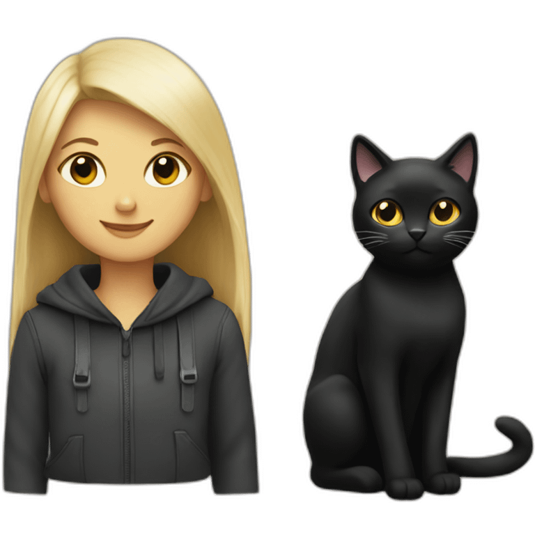 Site and black cat emoji