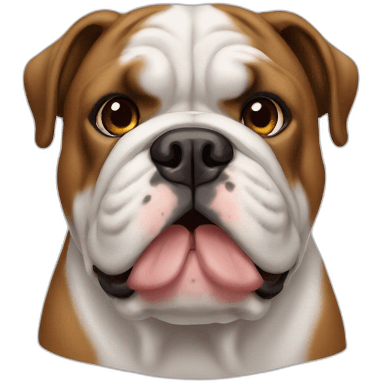 english bulldog brown and white emoji