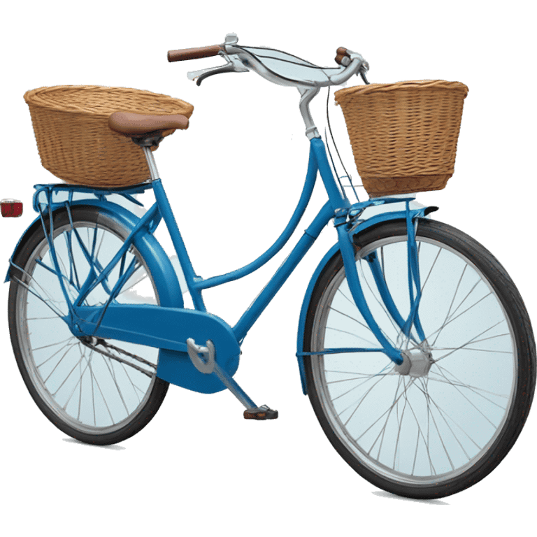 peugeot vintage blue bike with basket  emoji