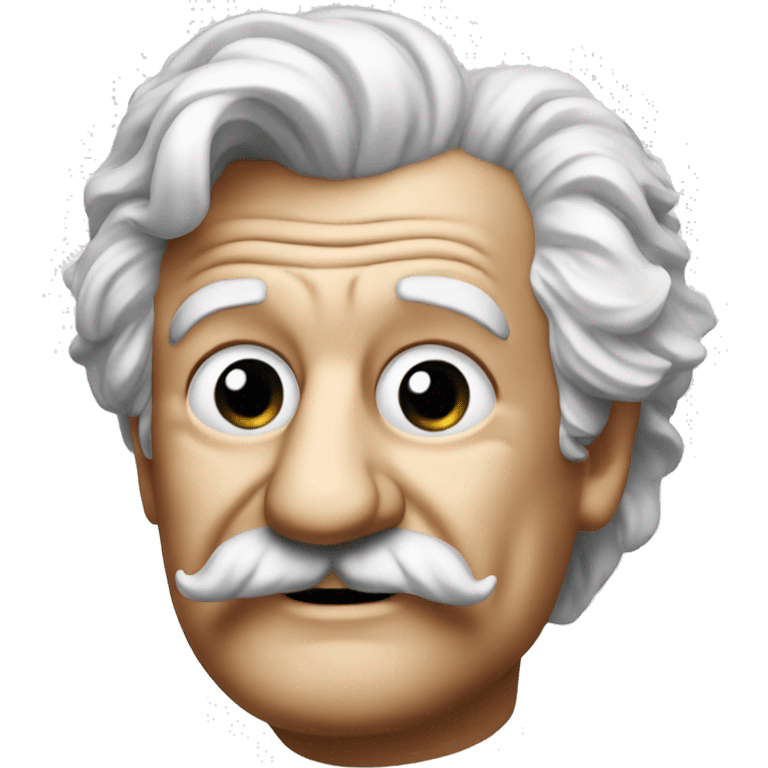 Mark Twain holds a dice emoji