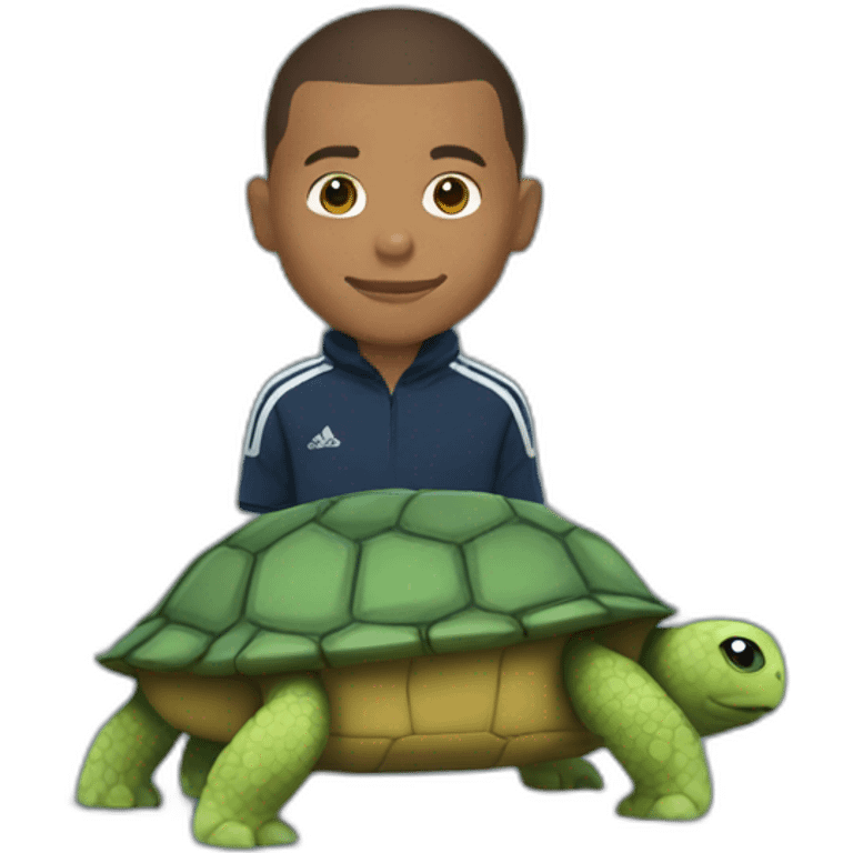 Kylian Mbappe as a turtle emoji