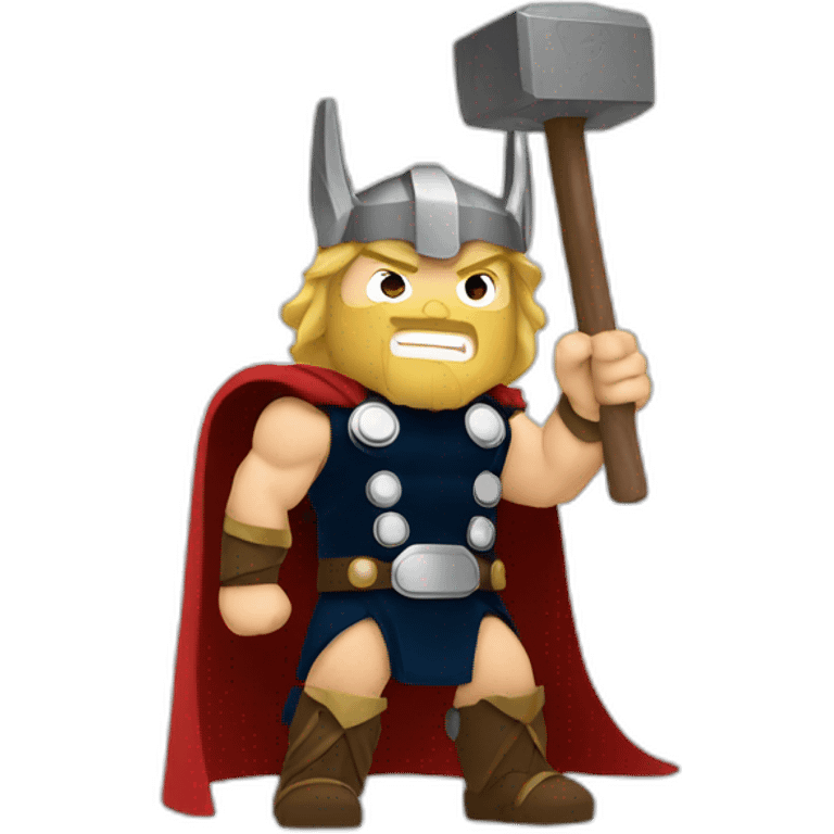 Thor with his hammer emoji