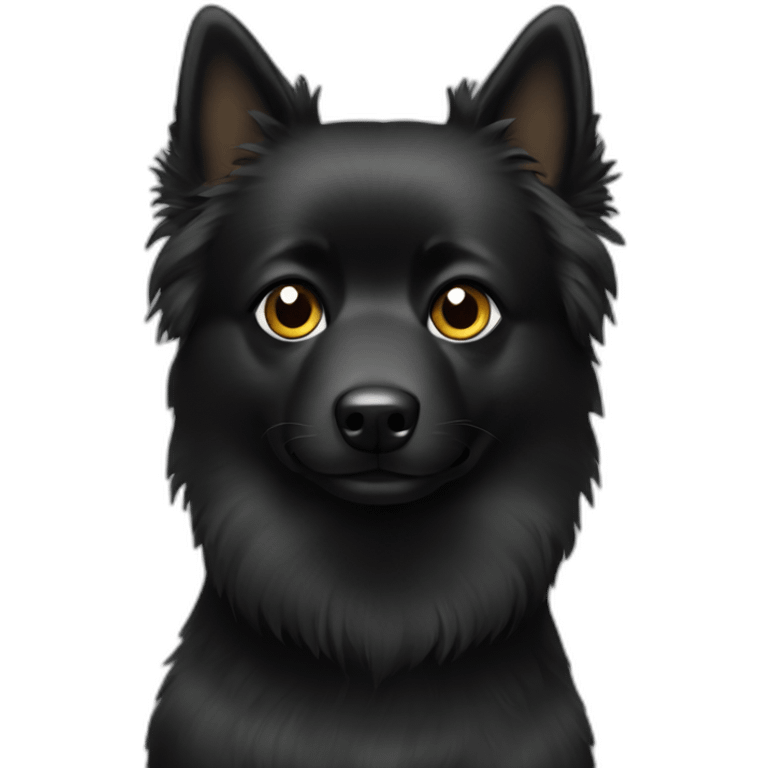 Black spitz emoji