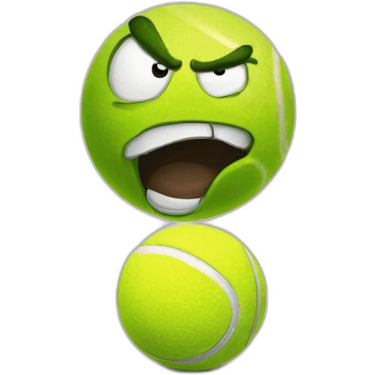 Angry tennis ball emoji