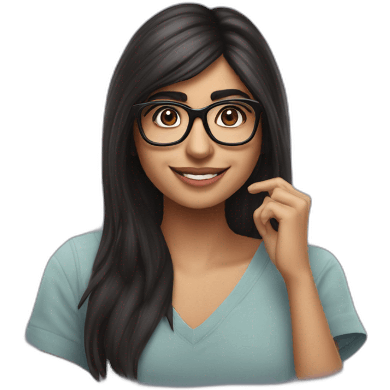 Mia khalifa qui joue du piano  emoji