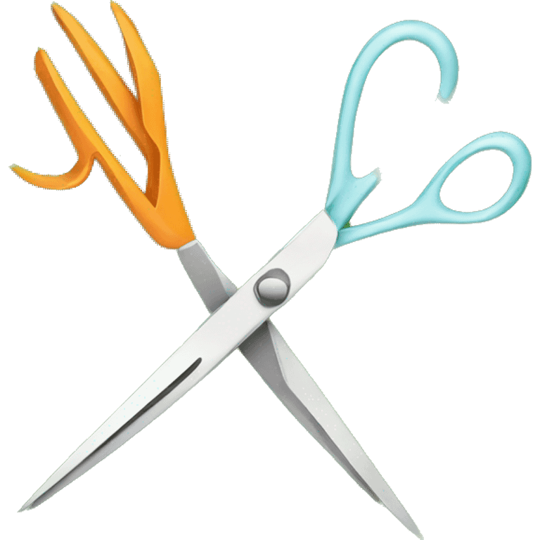 scissors cutting a grass patch emoji