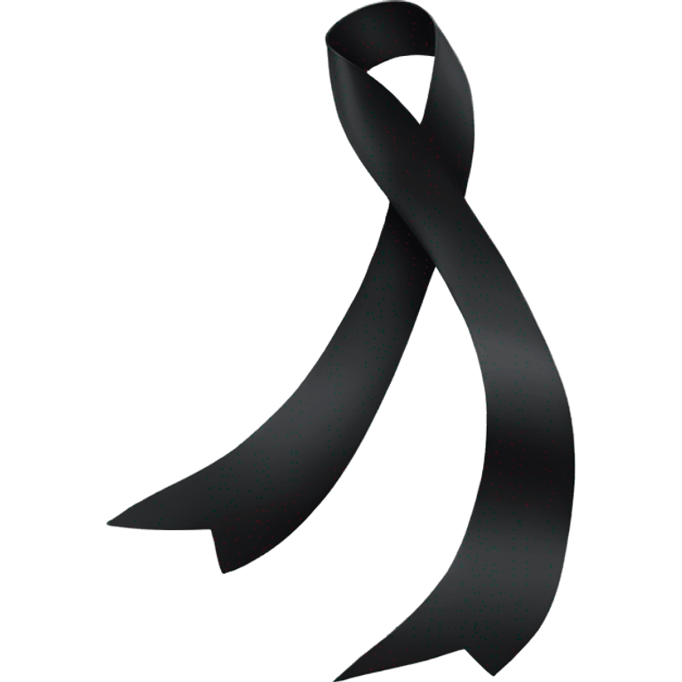 black ribbon emoji