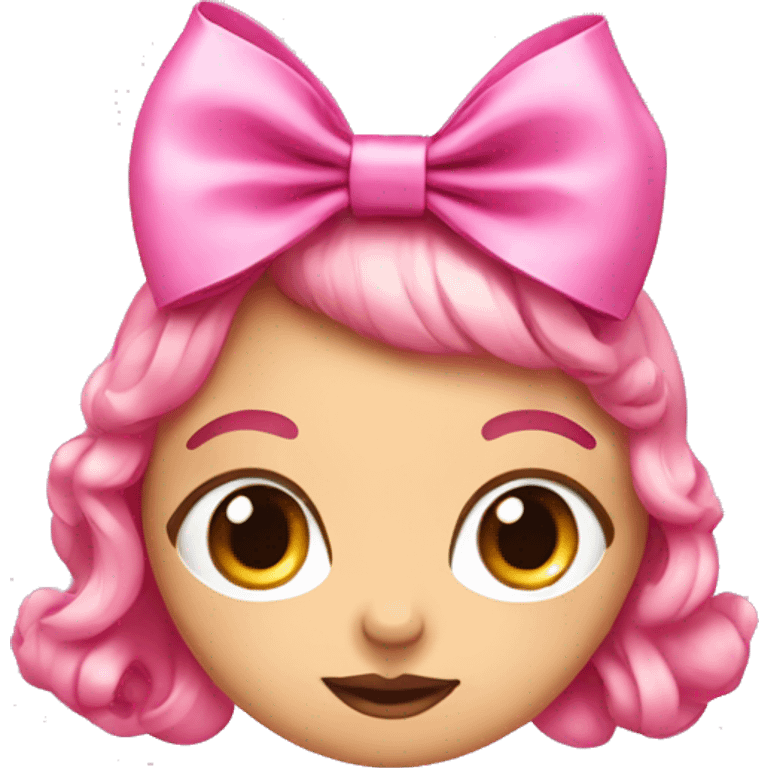 Pink bow coquette emoji