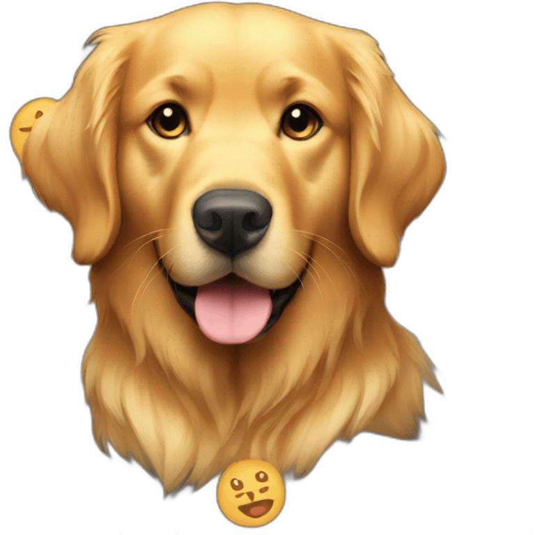 Golden Retriever and Black Cat emoji