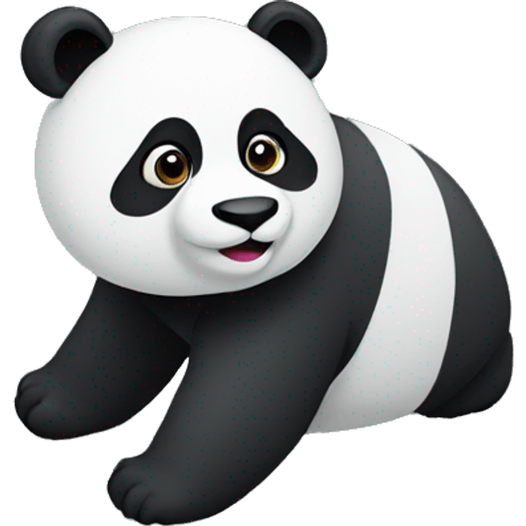 Panda in the road emoji