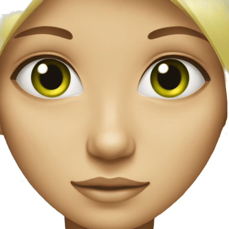 Blond eyes green girl  emoji