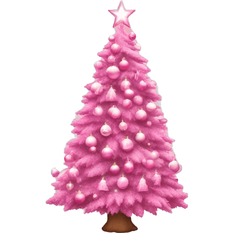 Pink Aesthetic Christmas tree  emoji