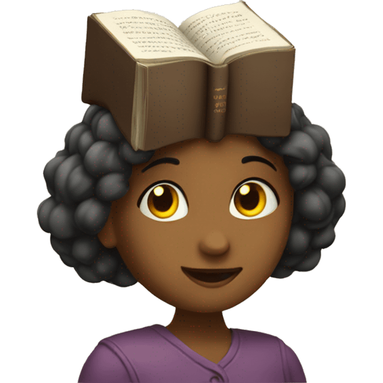 A girl with a Book on the head emoji