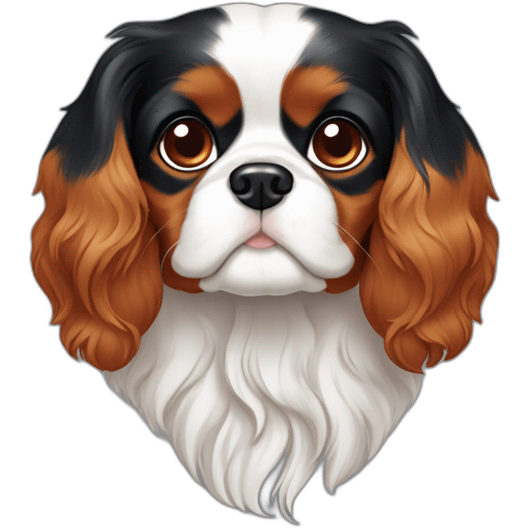 cavalier king charles spaniel tricolor emoji