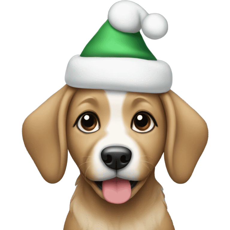 Christmas puppy emoji