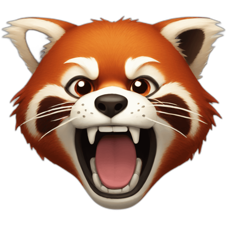 Angry red panda emoji