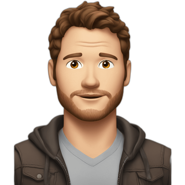 Chris Pratt brunette emoji